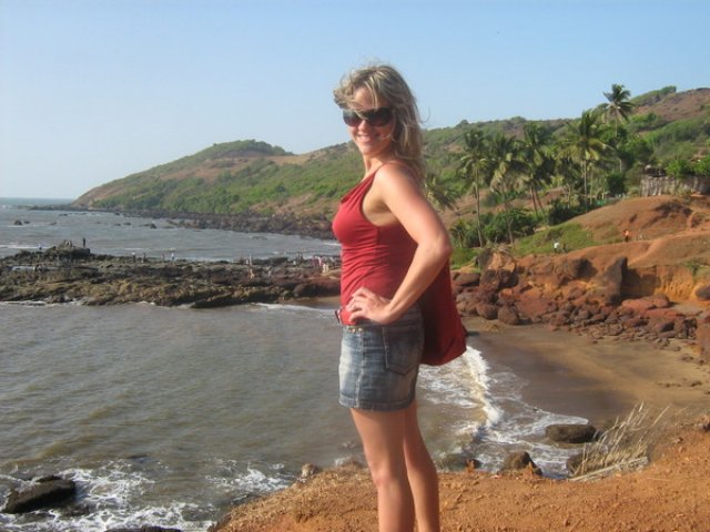 at Anjuna Beach, Goa, India 